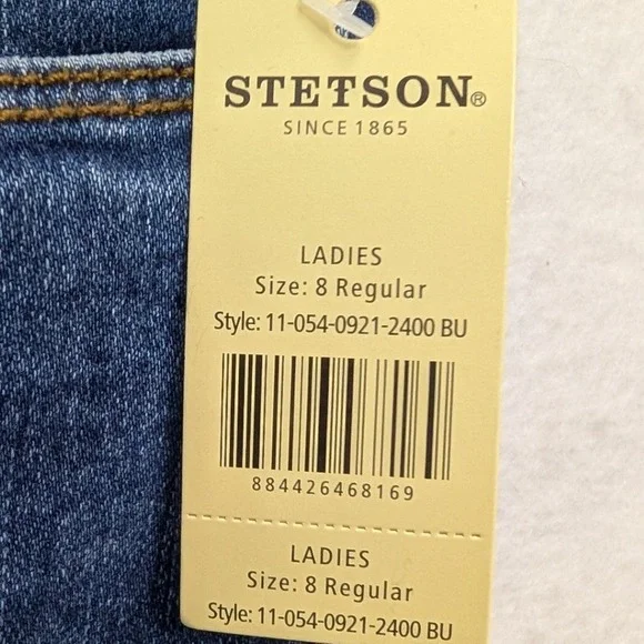 NWT Stetson High Rise Flare Jeans Womens 8 Reg Blue Denim Stretch 11-054-0921 - Picture 4 of 16